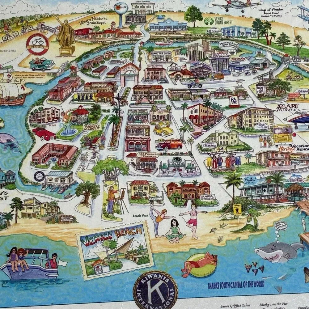 Kiwanis Jigsaw Puzzle Of Venice Florida 672 Pieces Brand New Sealed Rare